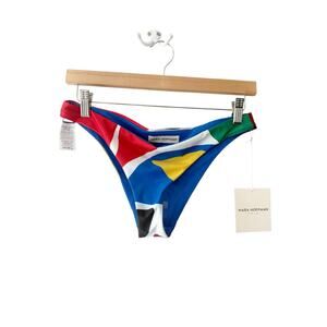 Mara Hoffman Kay Cheeky Colorblock Multicolor Bikini Bottoms Medium